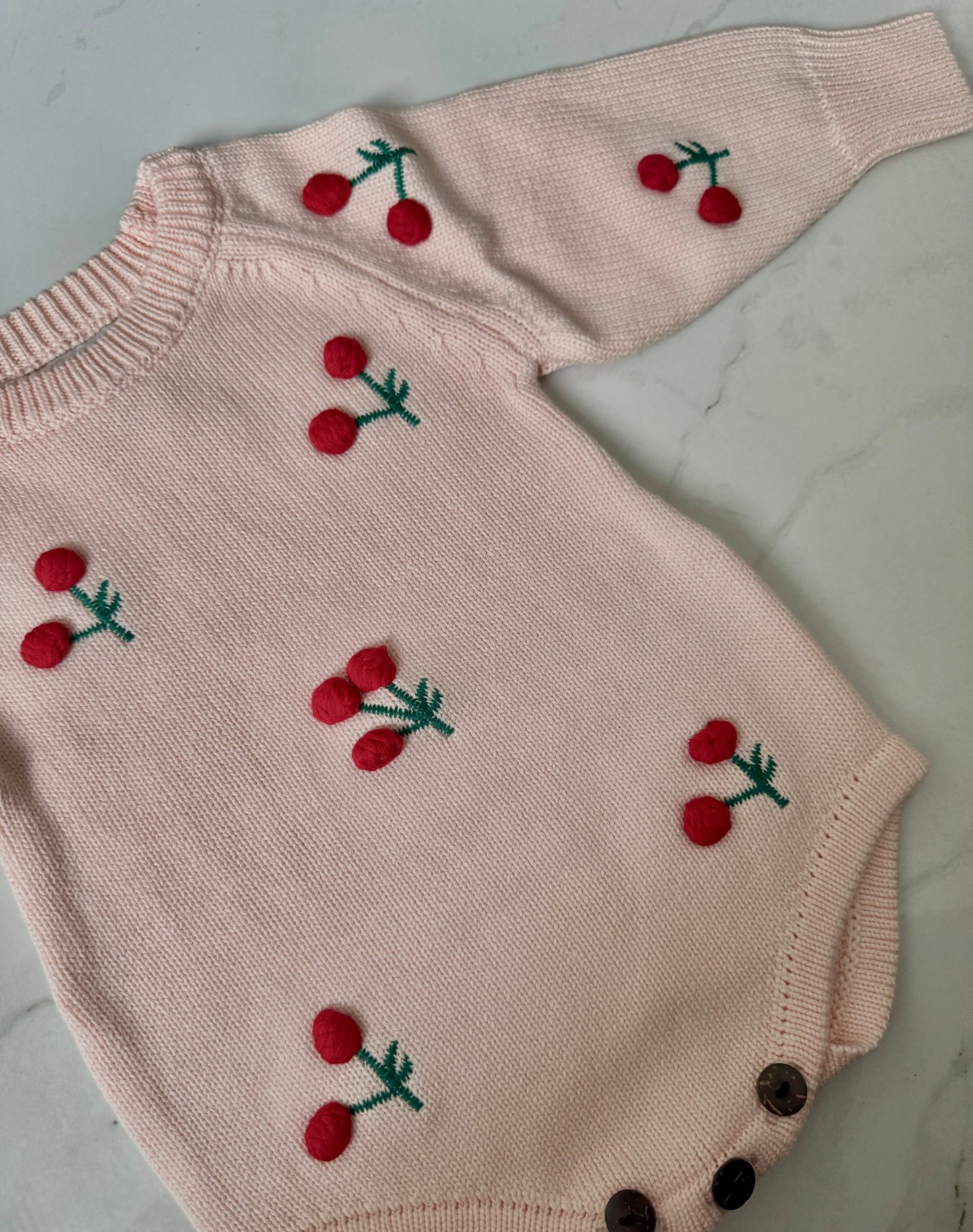 Cherry Knitted Romper