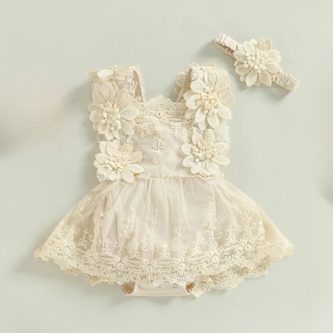 Alissandra Lace Romper Dress